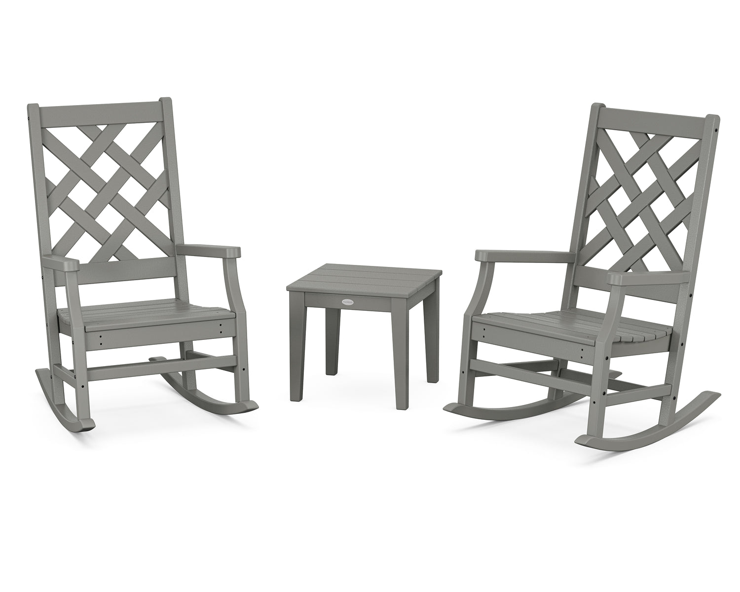 POLYWOOD Wovendale 3-Piece Rocking Chair Set