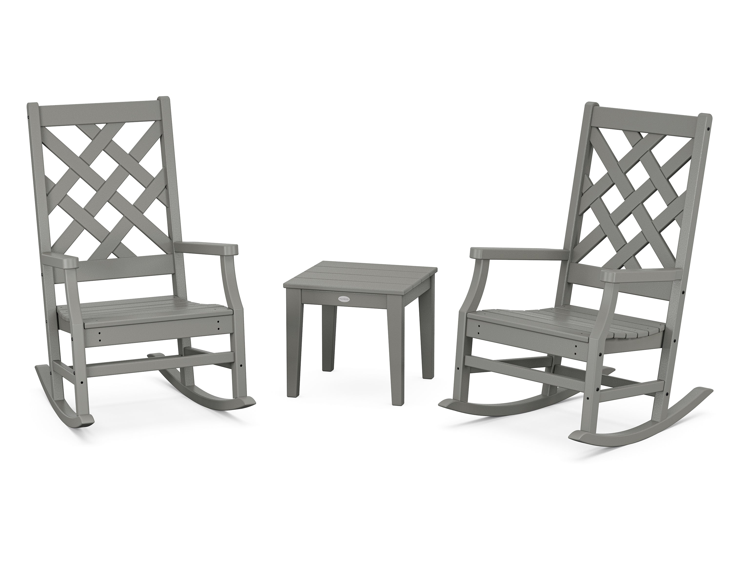 POLYWOOD Wovendale 3-Piece Rocking Chair Set