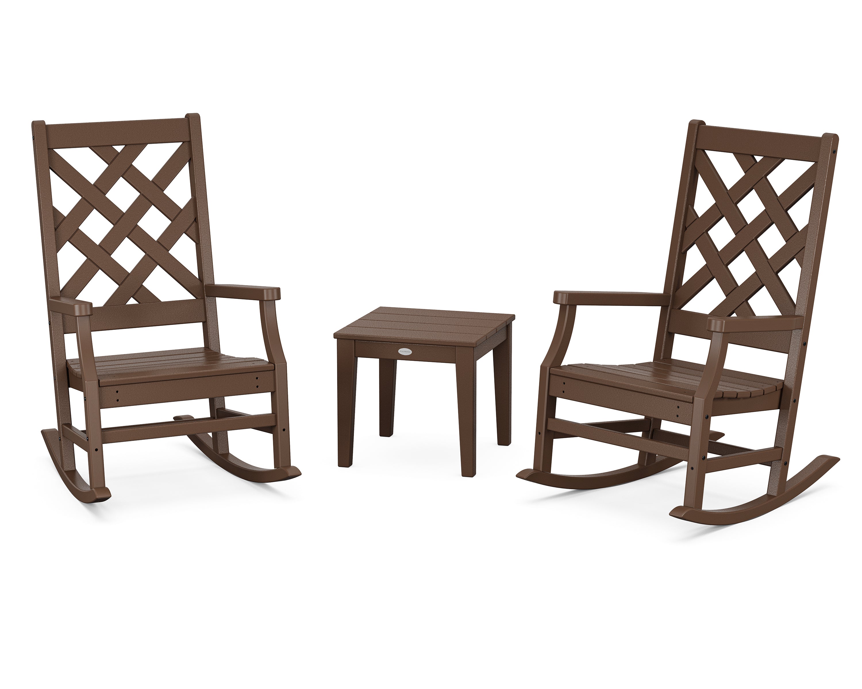 POLYWOOD Wovendale 3-Piece Rocking Chair Set