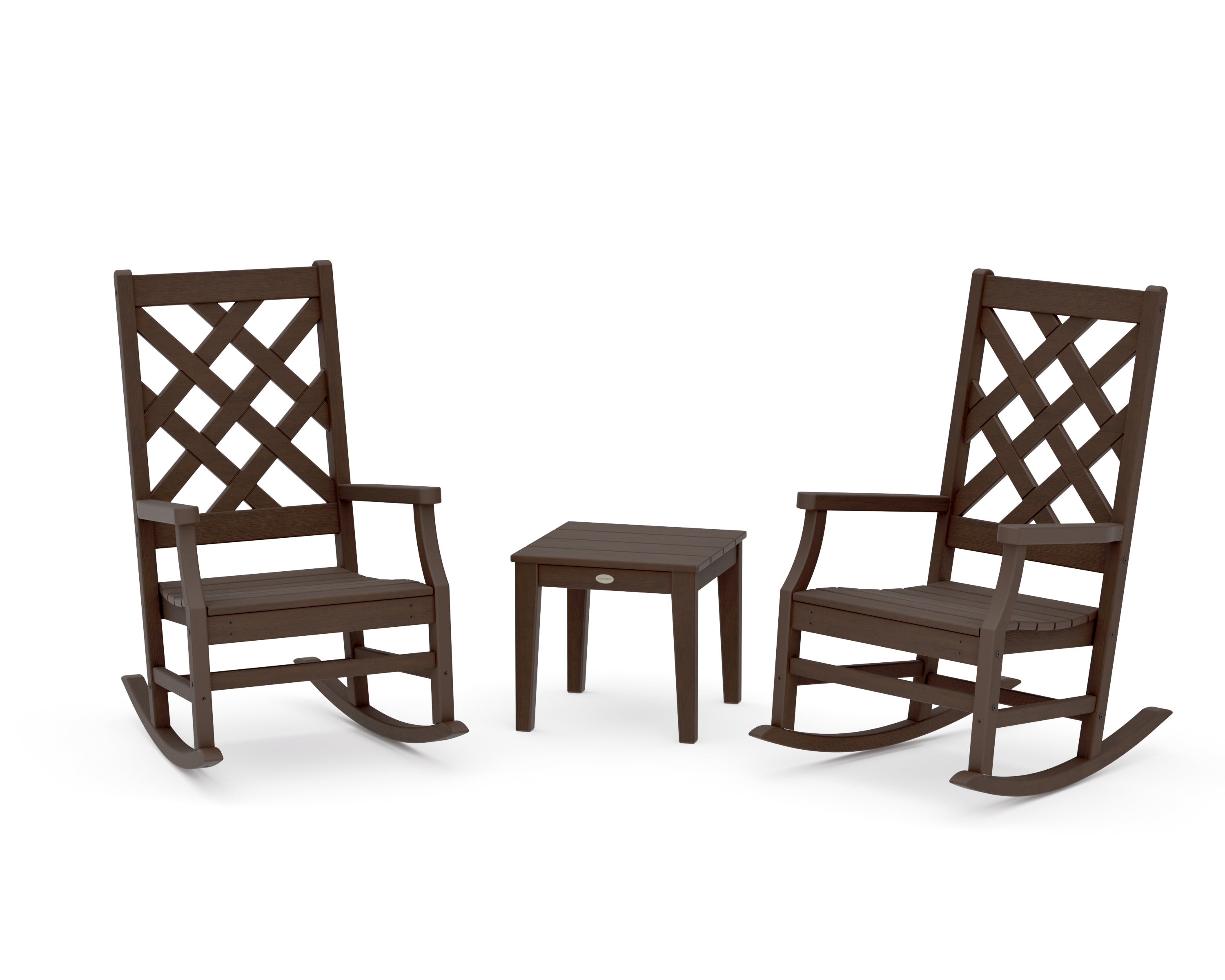 POLYWOOD Wovendale 3-Piece Rocking Chair Set