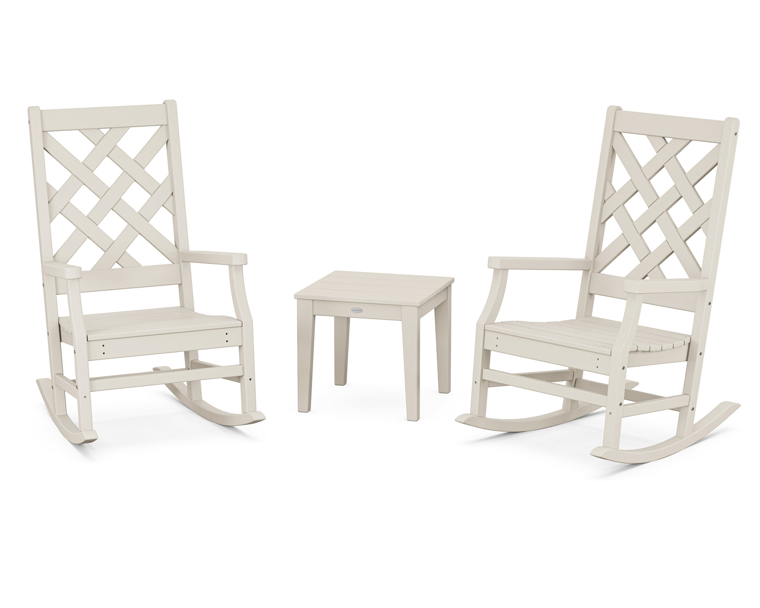 POLYWOOD Wovendale 3-Piece Rocking Chair Set