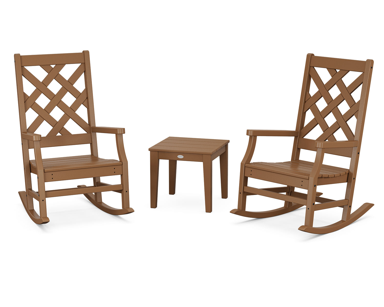 POLYWOOD Wovendale 3-Piece Rocking Chair Set