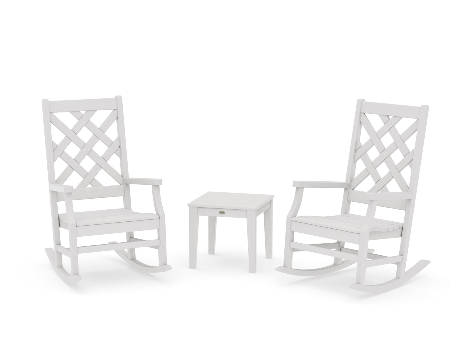 POLYWOOD Wovendale 3-Piece Rocking Chair Set