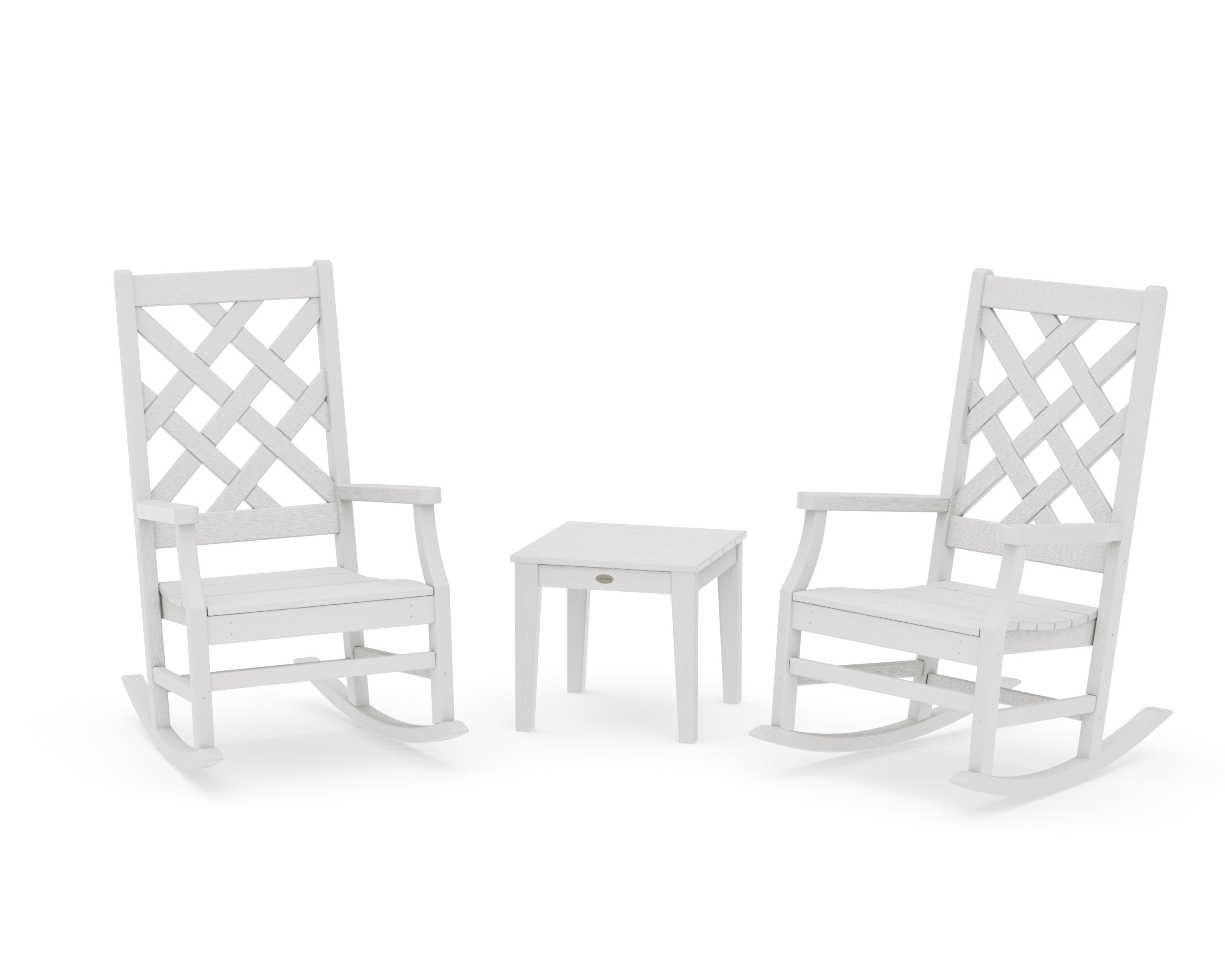 POLYWOOD Wovendale 3-Piece Rocking Chair Set