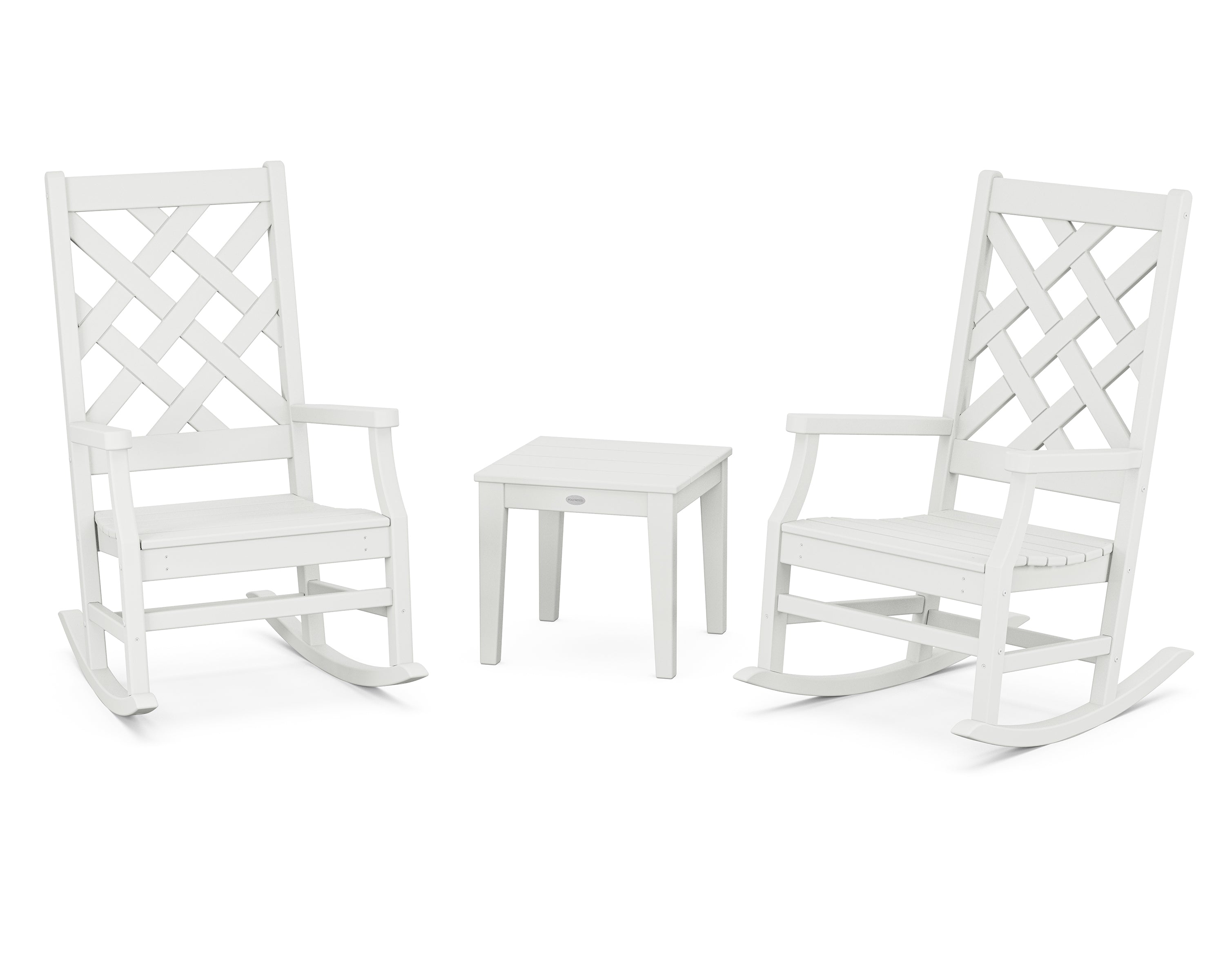 POLYWOOD Wovendale 3-Piece Rocking Chair Set