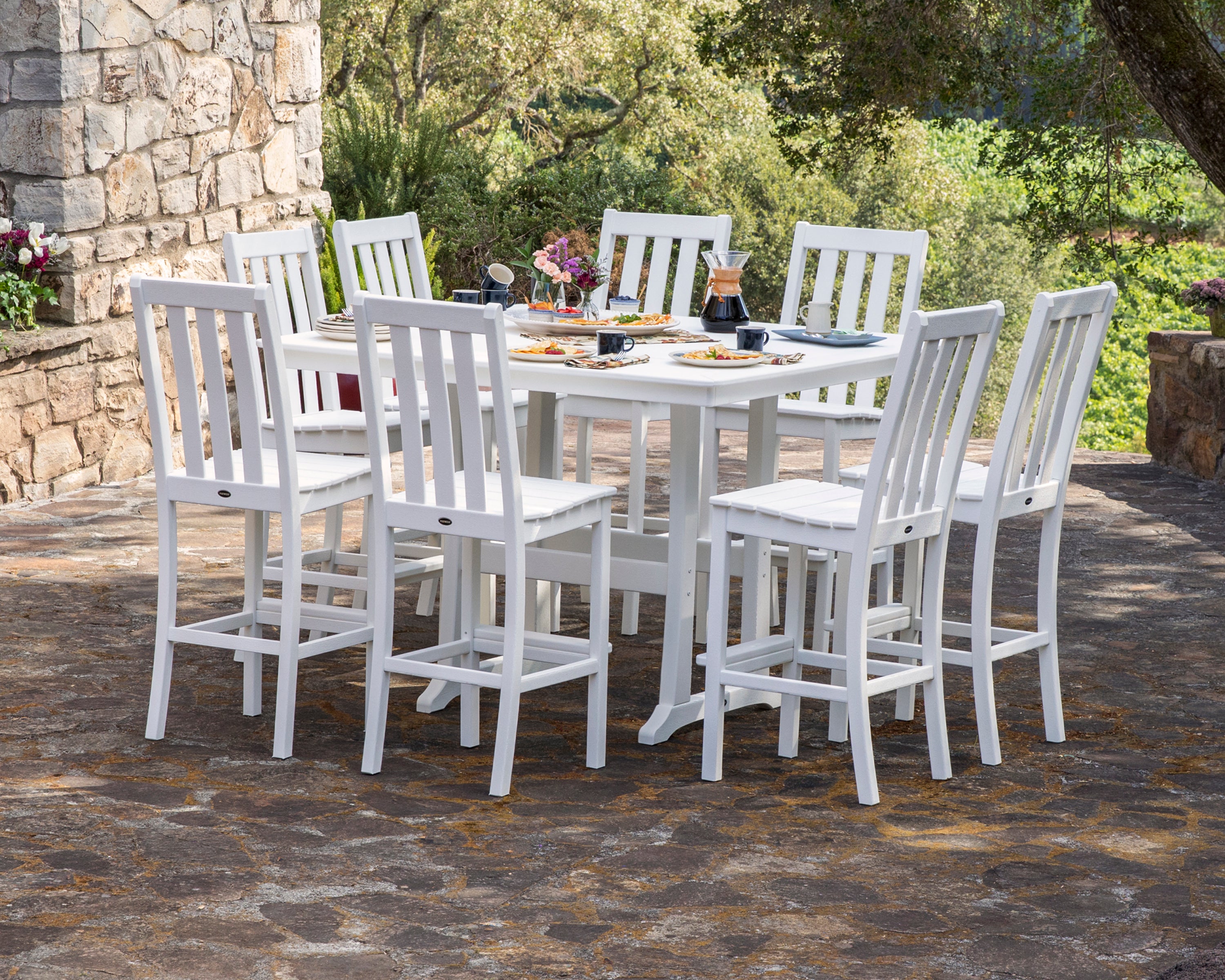 POLYWOOD Vineyard Bar Side Chair