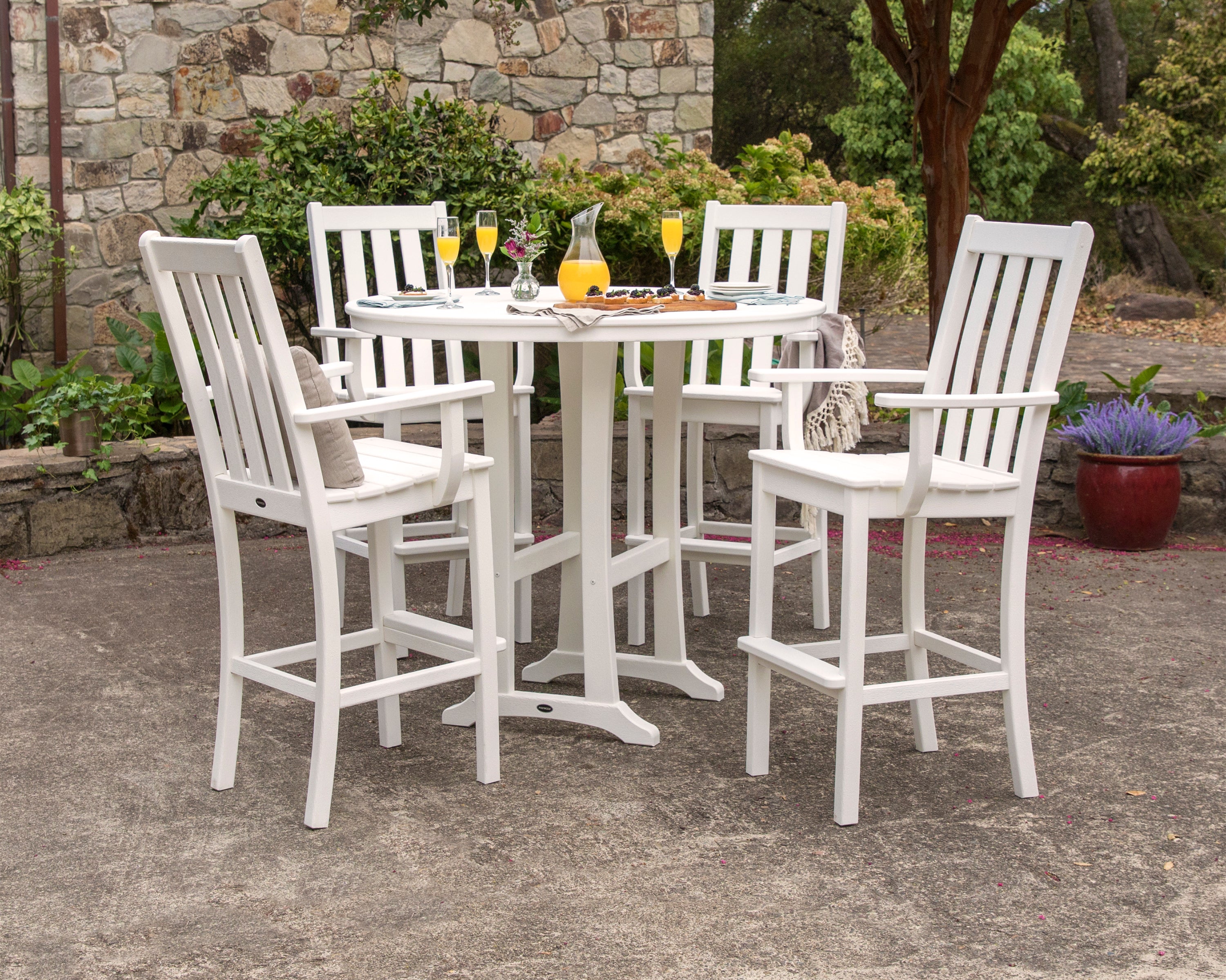 POLYWOOD Vineyard Bar Arm Chair