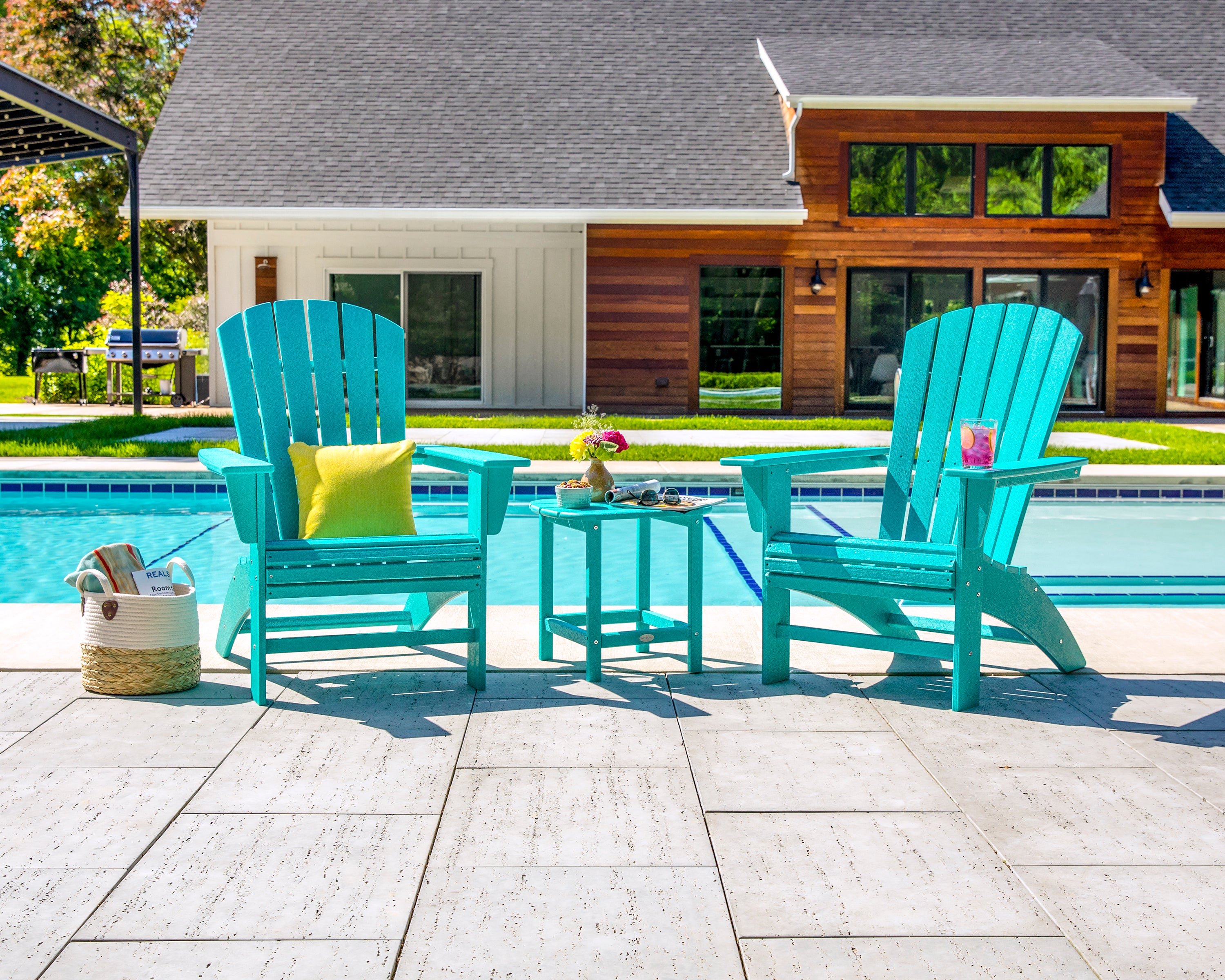 POLYWOOD Nautical Curveback Adirondack Chair