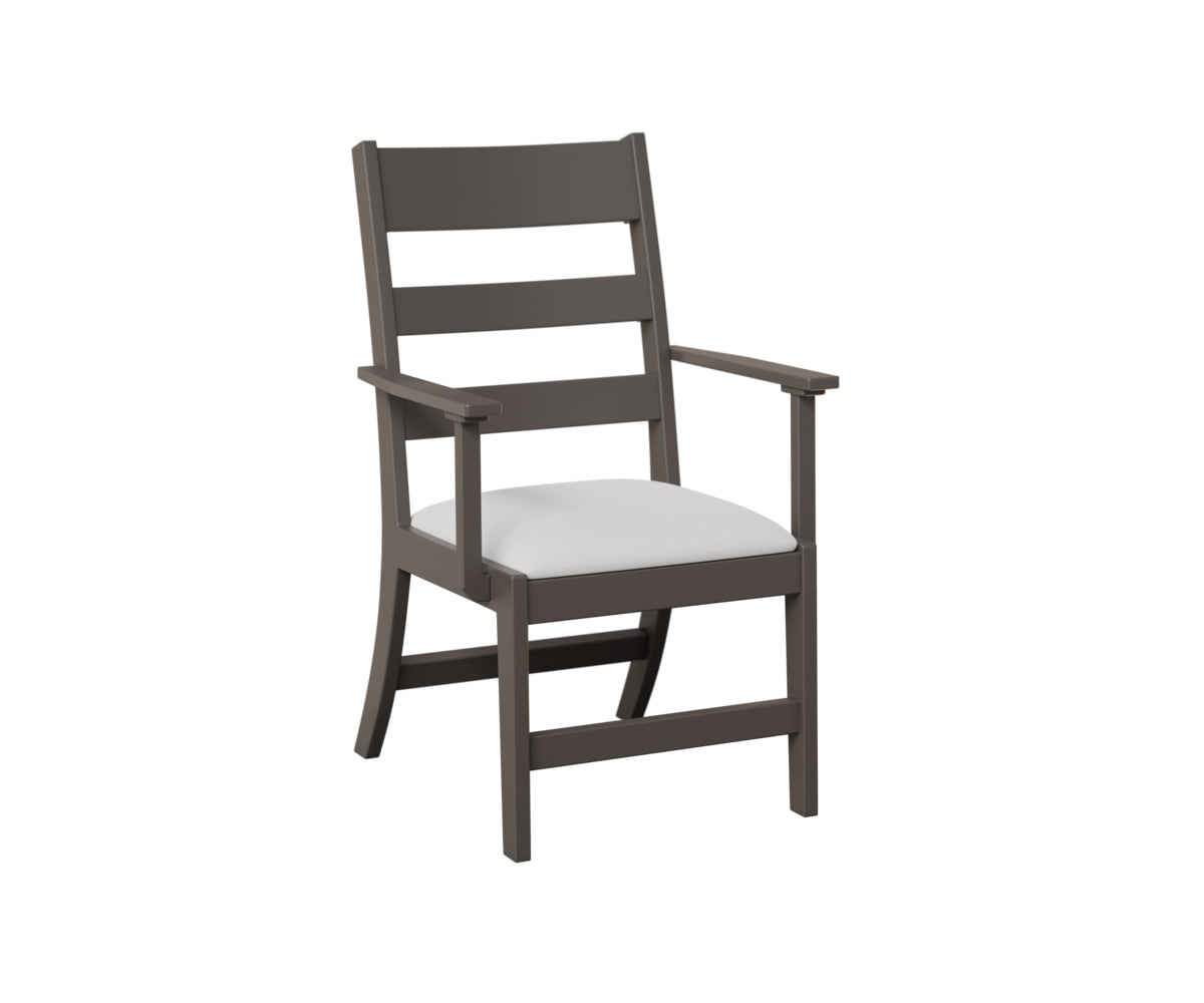 Berlin Gardens Parker Dining Chair in Graphite, arm chair