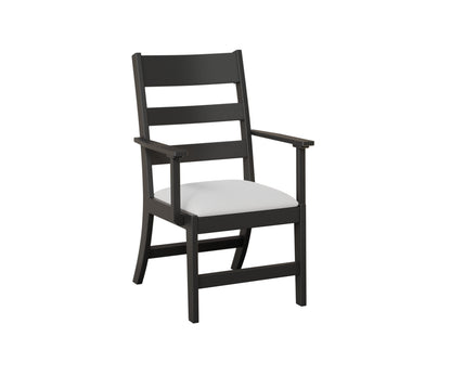 Berlin Gardens Parker Dining Chair in Black, arm chair