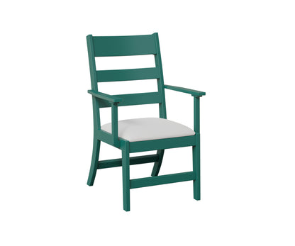 Berlin Gardens Parker Dining Chair in Teal, arm chair