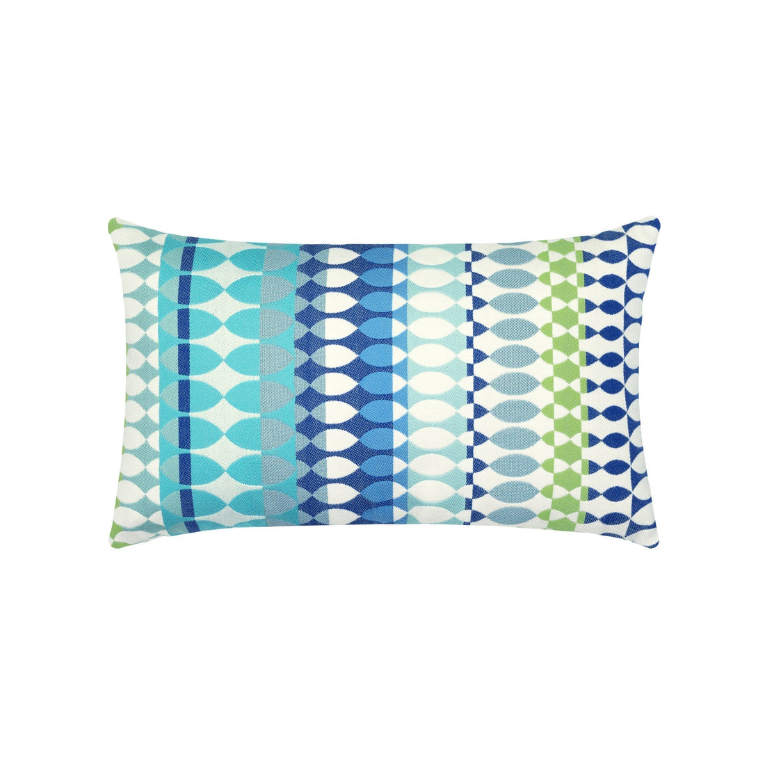 Elaine Smith Modern Oval Ocean Lumbar outdoor pillow