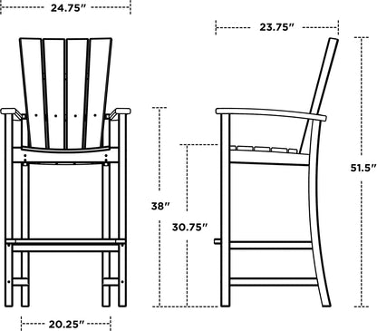 POLYWOOD Quattro Adirondack Bar Chair