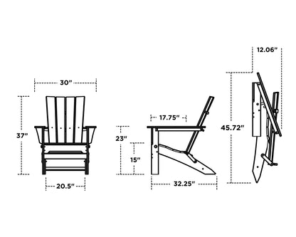 POLYWOOD Quattro Folding Adirondack