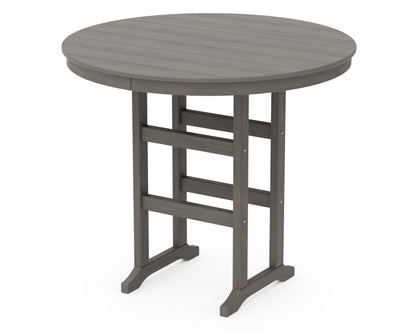 POLYWOOD 48" Round Farmhouse Bar Table