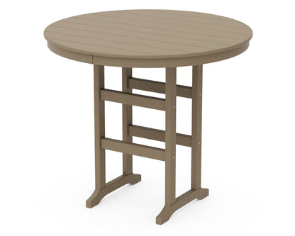 POLYWOOD 48" Round Farmhouse Bar Table