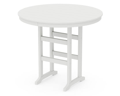 POLYWOOD 48" Round Farmhouse Bar Table