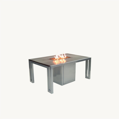 Castelle Icon Rectangular Coffee Table with Firepit