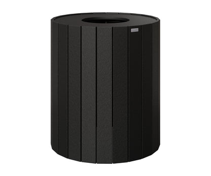 Berlin Gardens Round Trash Can - 32 Gal in Black