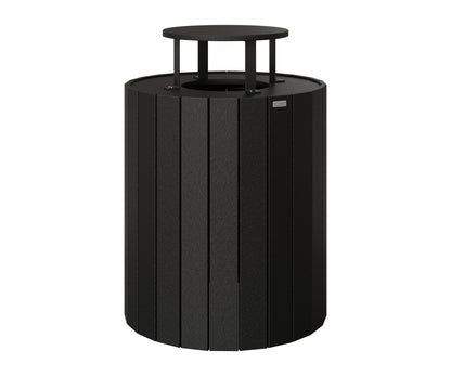 Berlin Gardens Rain Guard for Round Trash Can in Black