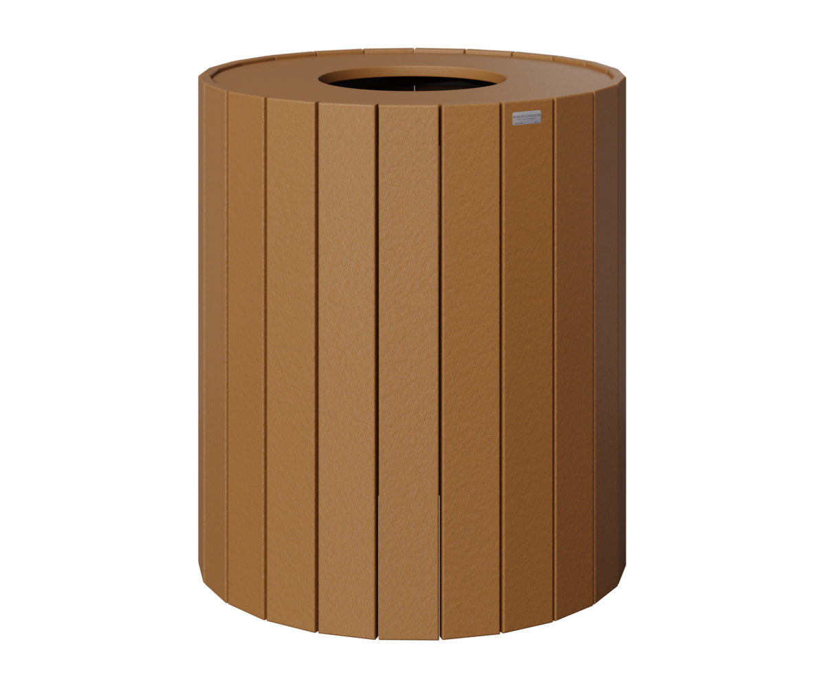 Berlin Gardens Round Trash Can - 32 Gal in Cedar