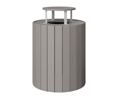 Berlin Gardens Rain Guard for Round Trash Can in Light Gray