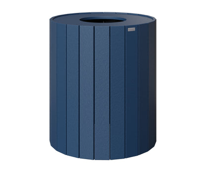 Berlin Gardens Round Trash Can - 32 Gal in Navy Blue