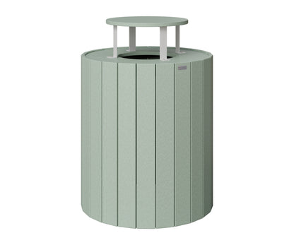 Berlin Gardens Round Trash Can - 32 Gal in Sea Foam