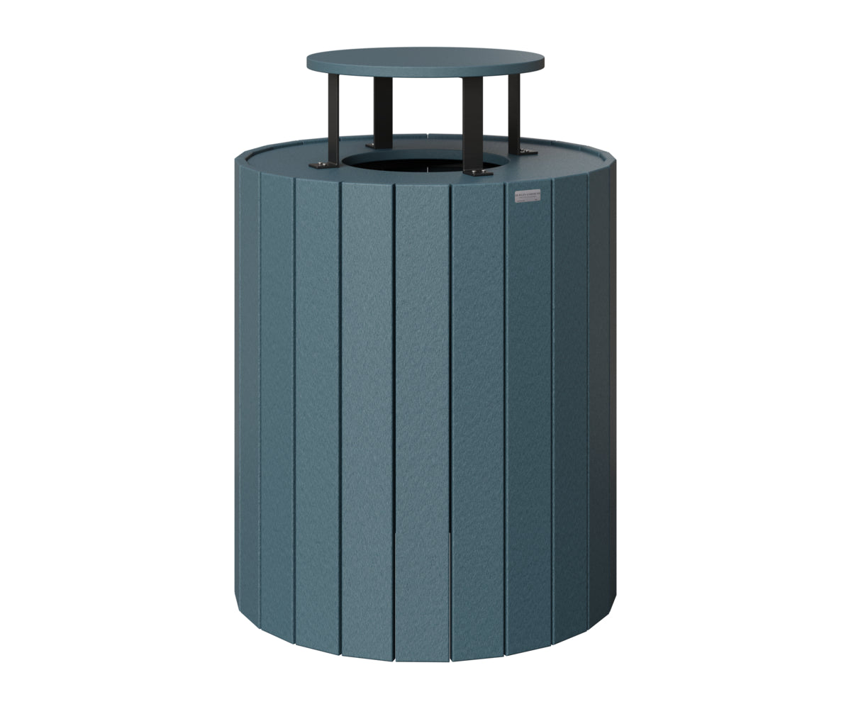 Berlin Gardens Rain Guard for Round Trash Can in Slate