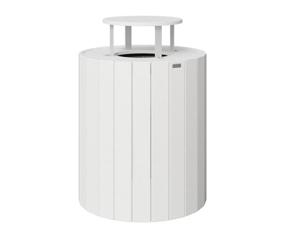 Berlin Gardens Rain Guard for Round Trash Can in White
