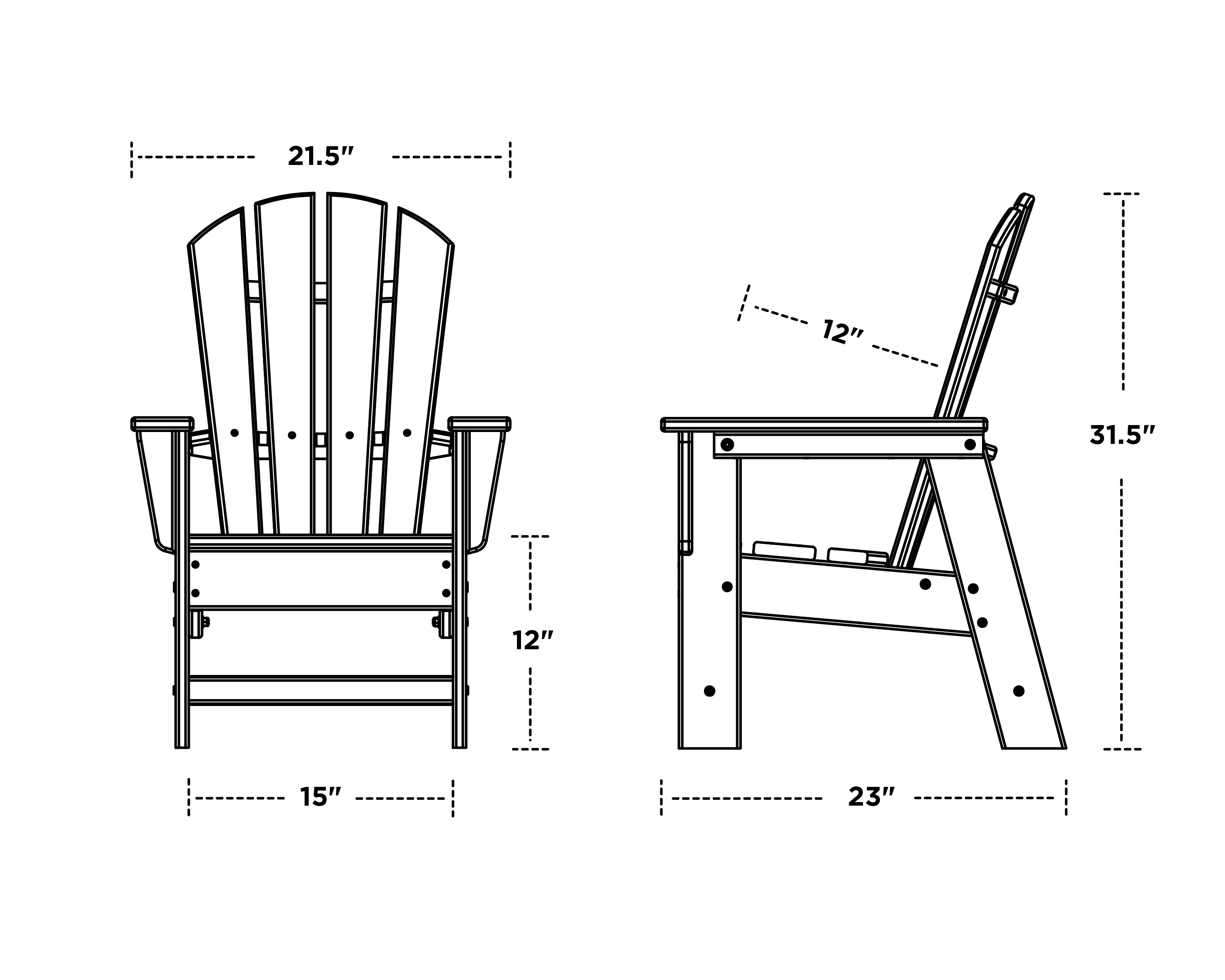 POLYWOOD Kids Adirondack Chair