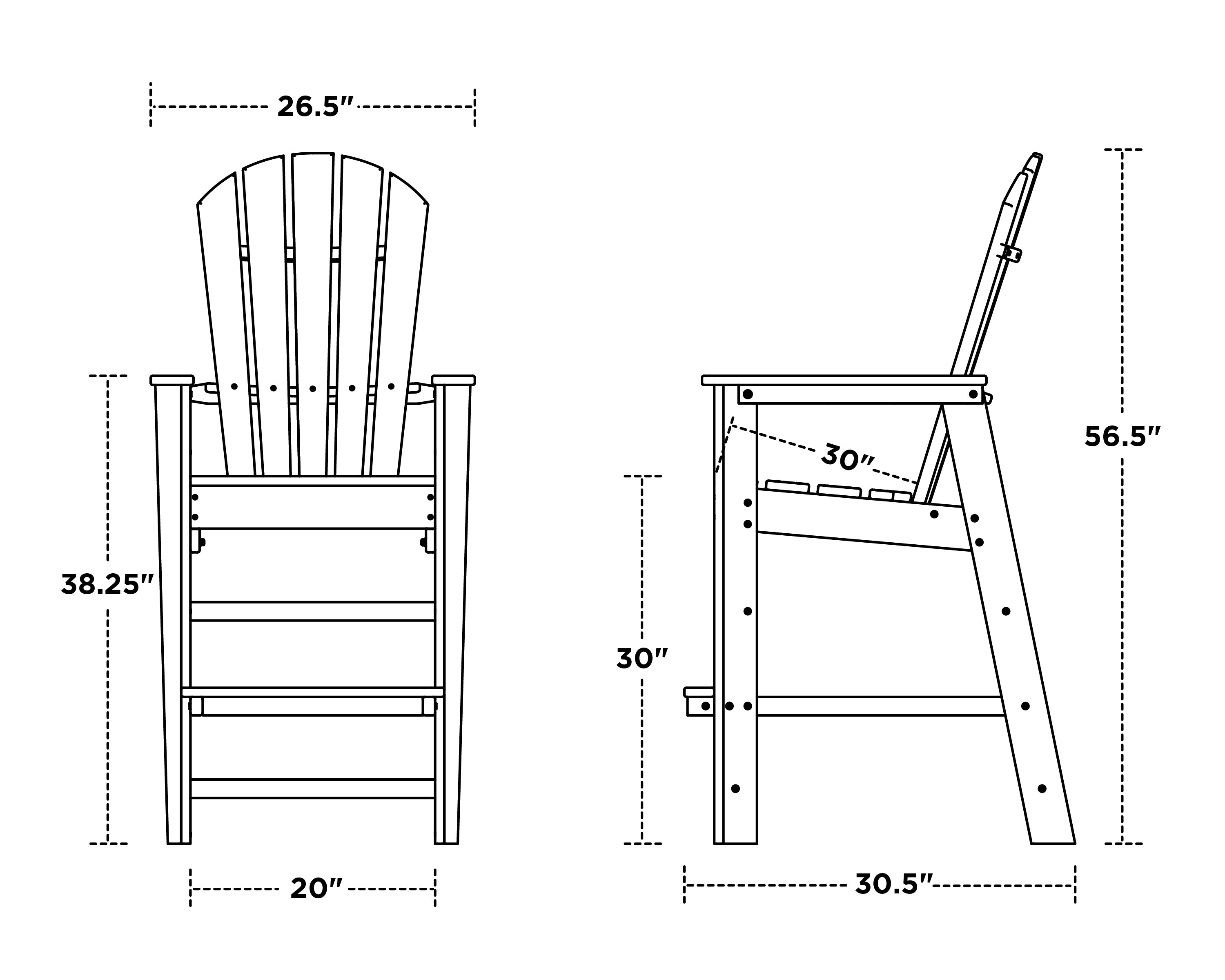 POLYWOOD South Beach Bar Chair