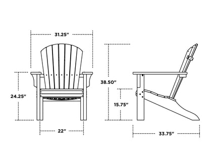 POLYWOOD Seashell Adirondack