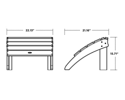 POLYWOOD Seashell Ottoman