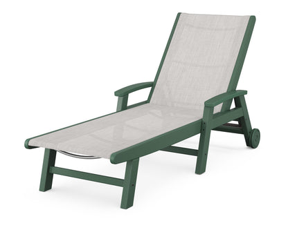 POLYWOOD Coastal Chaise with Wheels