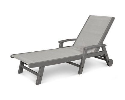 POLYWOOD Coastal Chaise with Wheels