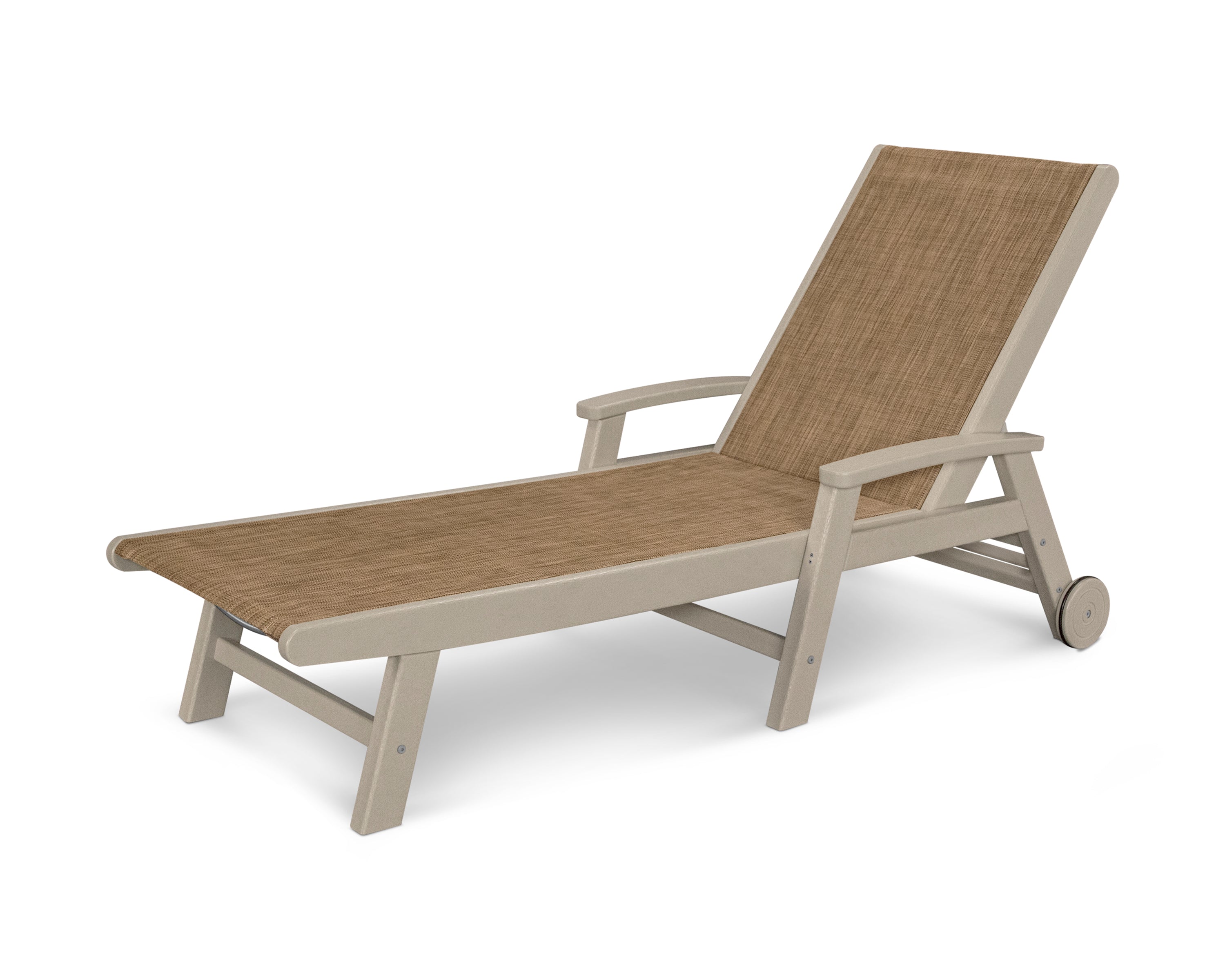 POLYWOOD Coastal Chaise with Wheels