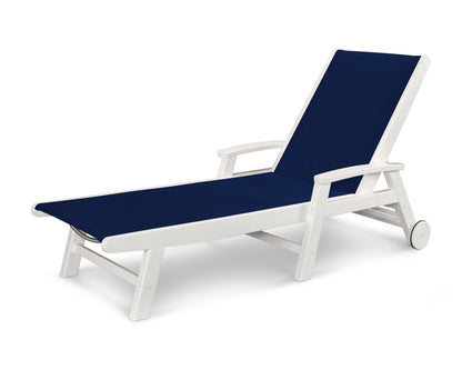 POLYWOOD Coastal Chaise with Wheels