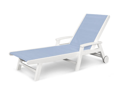 POLYWOOD Coastal Chaise with Wheels
