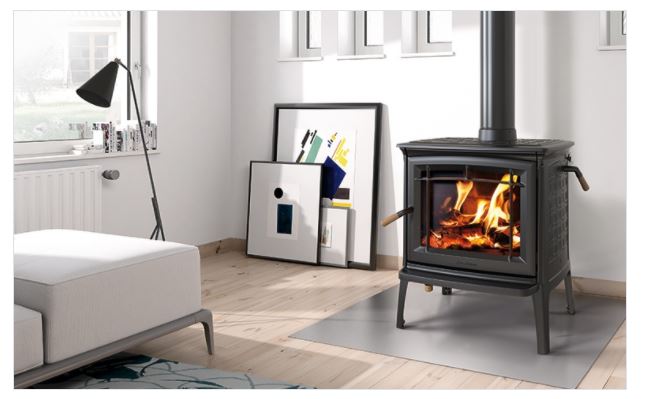 Hearthstone Shelburne TruHybrid Matte Black Cast Iron Wood  Stove
