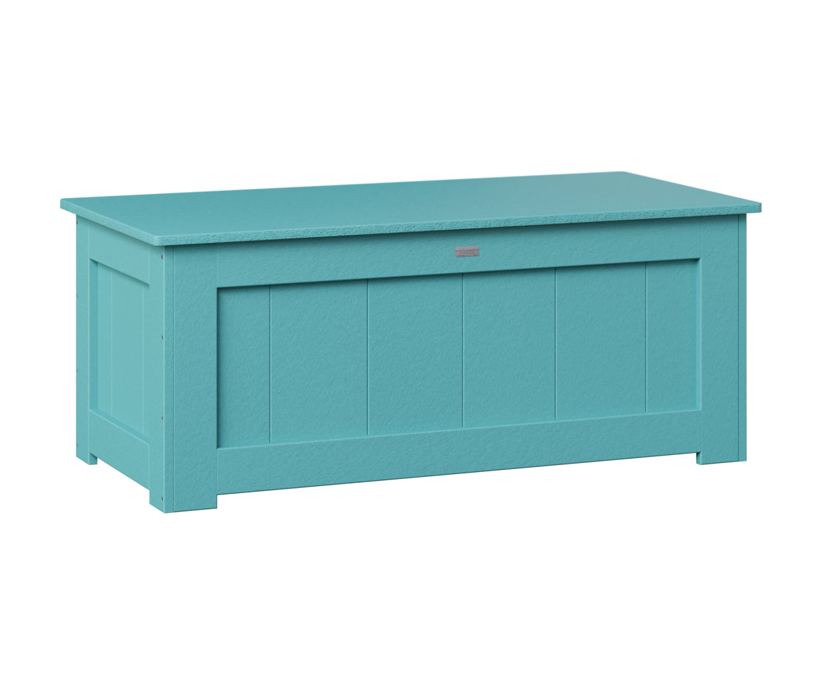 Berlin Gardens Small 24x50" Deck Box in Aruba Blue
