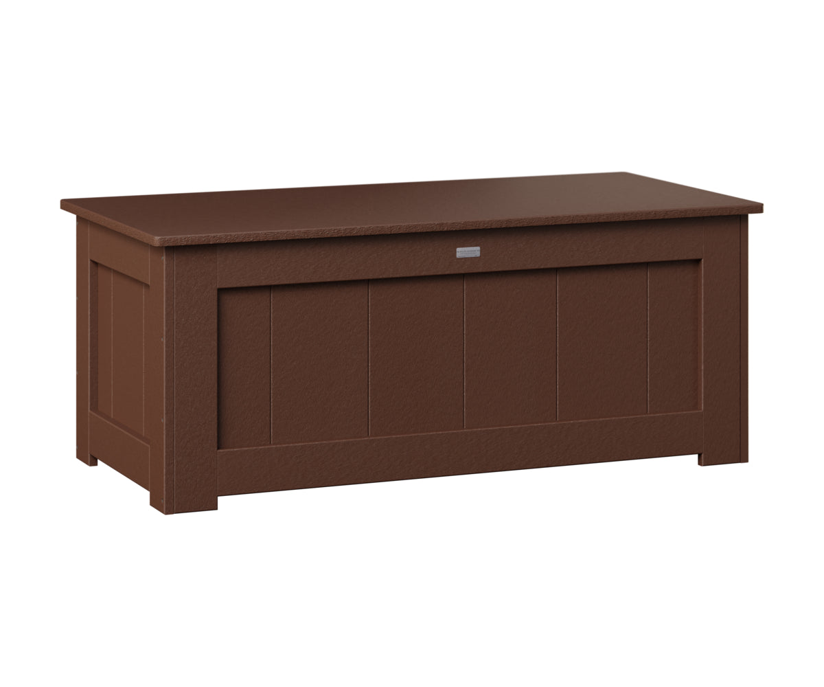 Berlin Gardens Small 24x50" Deck Box in Chocolate Brown