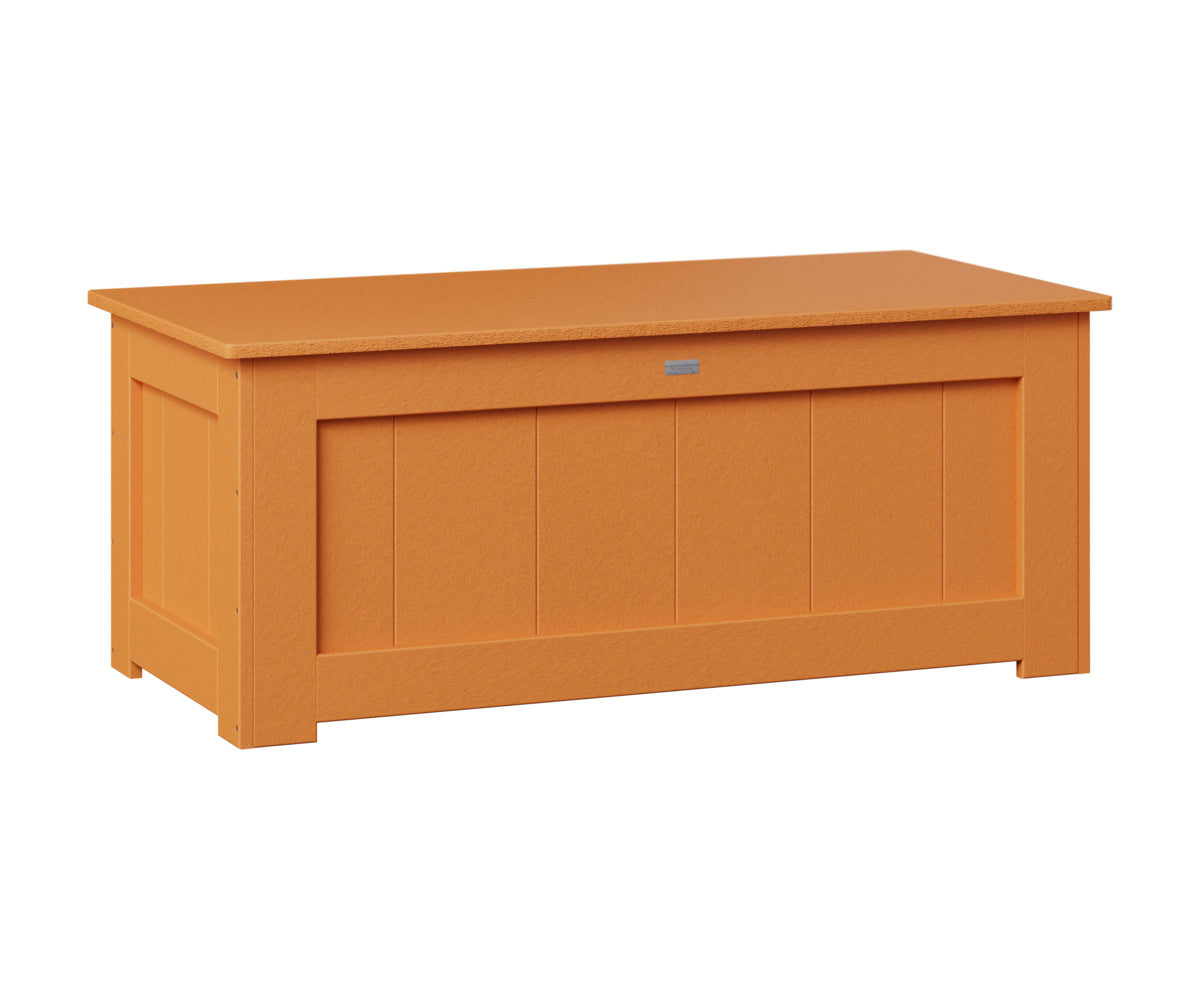 Berlin Gardens Small 24x50" Deck Box in Mango Orange
