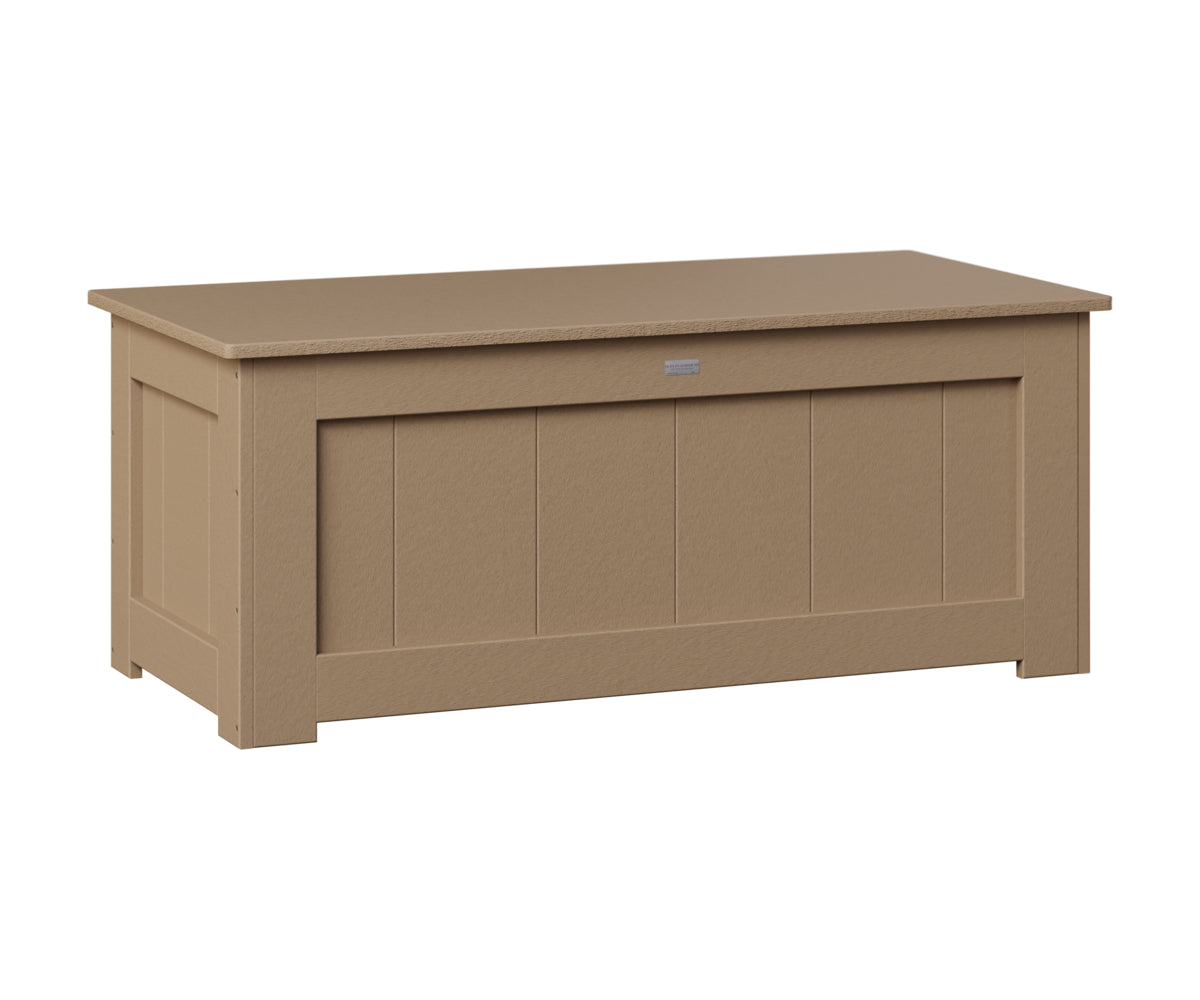Berlin Gardens Small 24x50" Deck Box in Weatherwood