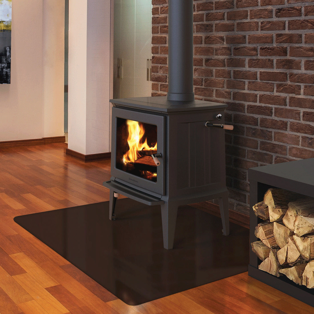 Hearthstone Green Mountain 60 TruHybrid Wood Stove (Matte Black)