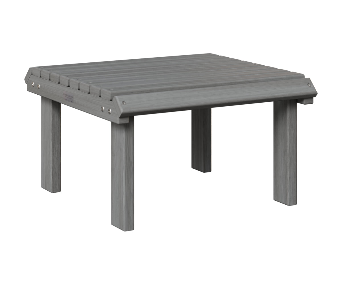 Berlin Gardens Stationary Footstool in Driftwood Gray