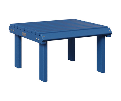 Berlin Gardens Stationary Footstool in Pacific Blue