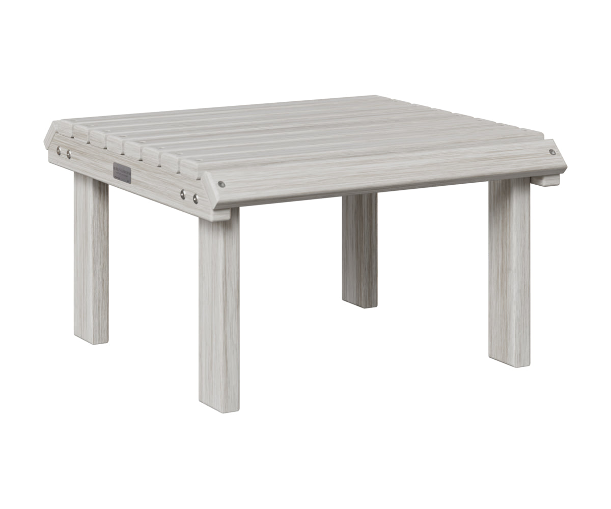 Berlin Gardens Stationary Footstool in Seashell