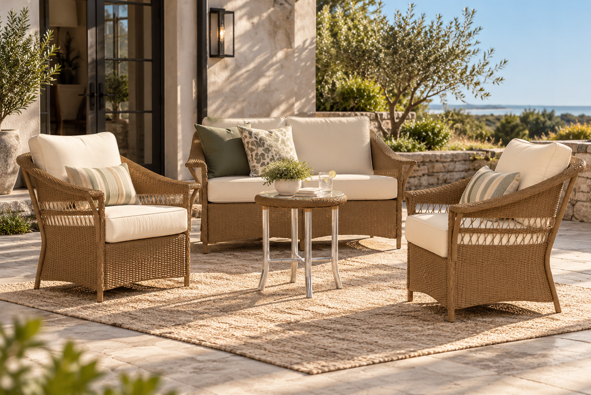 Lloyd Flanders Nantucket 4-Piece Conversation Set