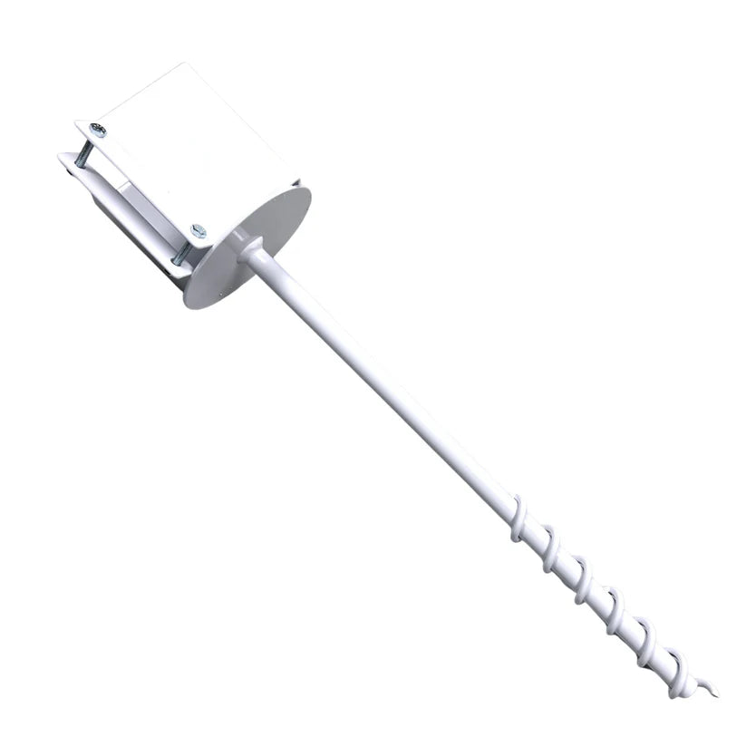 Birdhouse Mounting Kit (6 Ft White Vinyl Post + No-Dig Ground Socket)